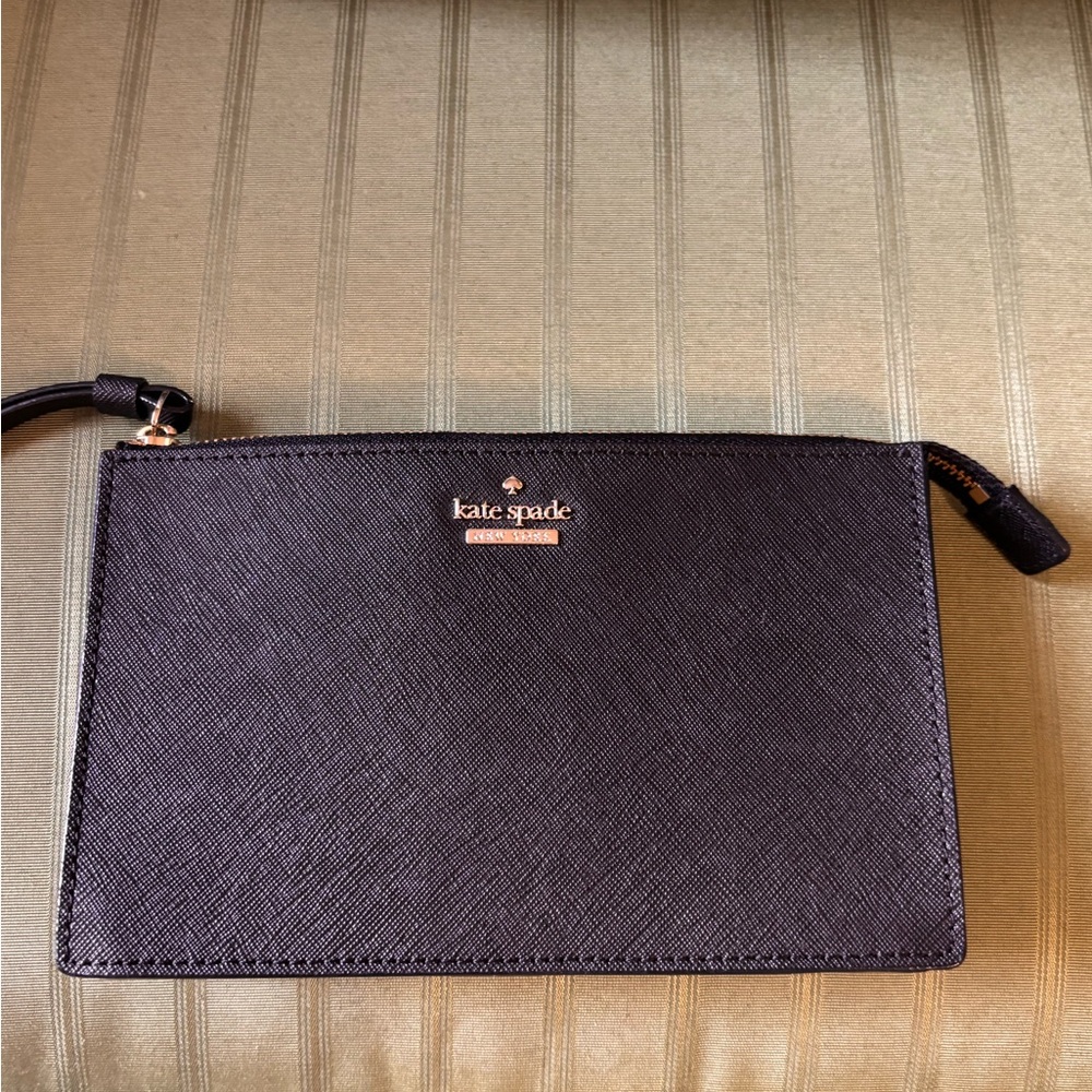 Kate Spade Black Textured Clutch